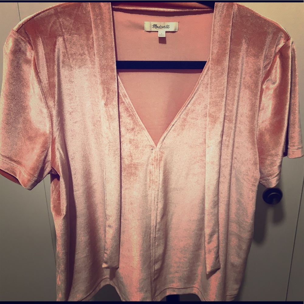 Madewell Velvet Tie Top